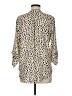 Lush 100% Polyester Animal Print Ivory 3/4 Sleeve Blouse Size M - photo 2