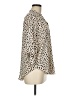 Lush 100% Polyester Animal Print Ivory 3/4 Sleeve Blouse Size M - photo 4