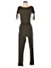 Derek Heart Solid Brown Jumpsuit Size S - photo 1