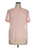 Liz Claiborne 100% Polyester Pink Short Sleeve Blouse Size XL - photo 1
