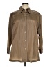 Linda Allard Ellen Tracy Metallic Brown Long Sleeve Blouse Size 14 - photo 1