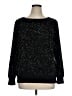 Lafayette 148 New York 100% Nylon Metallic Black Pullover Sweater Size XL - photo 1
