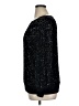 Lafayette 148 New York 100% Nylon Metallic Black Pullover Sweater Size XL - photo 5