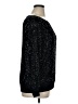 Lafayette 148 New York 100% Nylon Metallic Black Pullover Sweater Size XL - photo 4