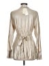 ECI Ivory Silver Long Sleeve Blouse Size L - photo 2