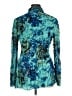 Alberto Makali 100% Polyester Print Teal Long Sleeve Blouse Size XL - photo 2