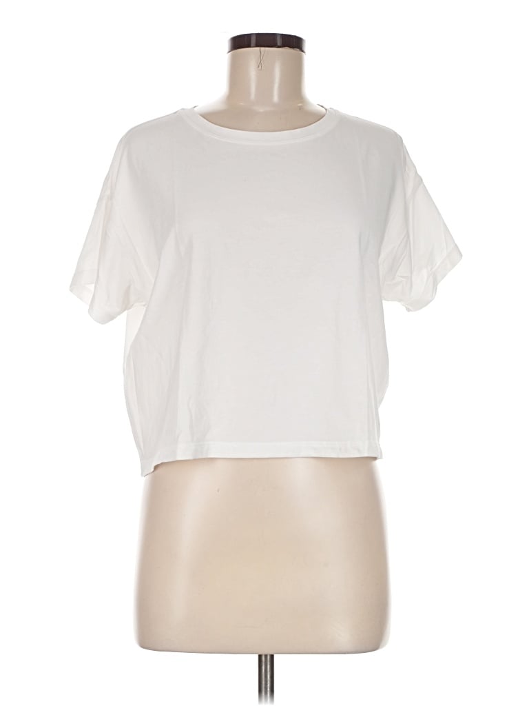 Pre-owned Lululemon Athletica Short Sleeve T-shirt In Ivory