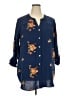 Fig and Flower 100% Polyester Blue 3/4 Sleeve Blouse Size 2X - photo 1