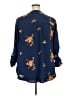 Fig and Flower 100% Polyester Blue 3/4 Sleeve Blouse Size 2X - photo 2