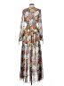 AaKaa Floral Gray Casual Dress Size XS - photo 2