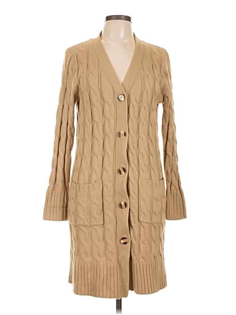 Pre-owned Unbranded Kimono In Tan