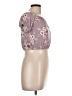 No Comment Purple Short Sleeve Blouse Size L - photo 4