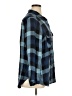 Terra & Sky 100% Viscose Plaid Blue 3/4 Sleeve Button-Down Shirt Size 1X - photo 4