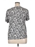 Nine West Animal Print Silver Short Sleeve T-Shirt Size XL - photo 2