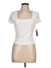 Derek Heart White Short Sleeve Top Size L - photo 1