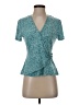 MICHAEL Michael Kors Teal Short Sleeve Blouse Size M (petite) - photo 1