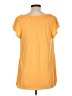 One World Yellow Short Sleeve Top Size L - photo 2