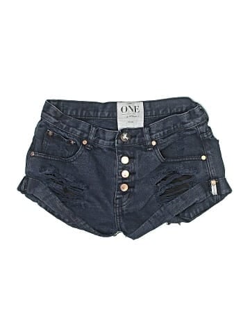 One by One Teaspoon Denim Shorts (view 1)