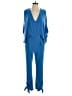 Halston Solid Blue Jumpsuit Size 2 - photo 1