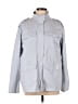 Just Fab 100% Cotton Solid Gray Jacket Size L - photo 1