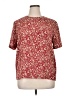 Notations 100% Polyester Paisley Burgundy Short Sleeve T-Shirt Size XL - photo 1