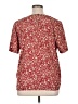 Notations 100% Polyester Paisley Burgundy Short Sleeve T-Shirt Size XL - photo 2
