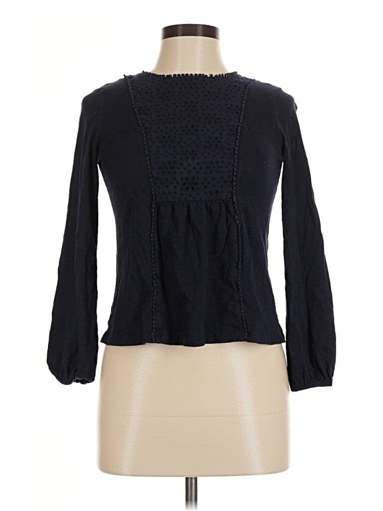 Pre-owned Boden Long Sleeve Blouse In Black