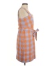Ann Taylor Checkered-gingham Orange Casual Dress Size 8 (petite) - photo 4