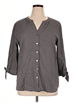 Anne Klein 3/4 Sleeve Button Down Shirt