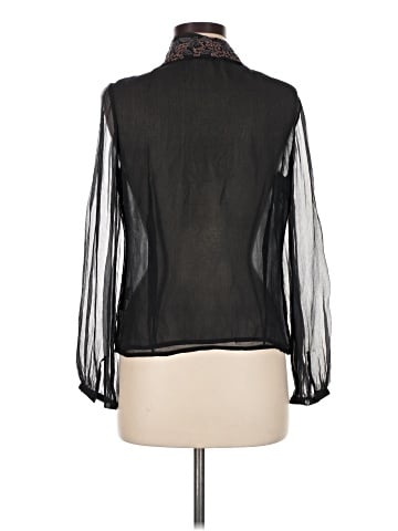 Catherine Malandrino Long Sleeve Silk Top (view 2)
