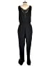 BCBGeneration 100% Polyester Solid Black Jumpsuit Size L - photo 2
