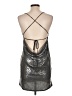 Blanc Metallic Silver Cocktail Dress Size L - photo 2