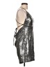 Blanc Metallic Silver Cocktail Dress Size L - photo 4