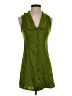 Monteau Green Sleeveless Button-Down Shirt Size XS - photo 1