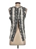 Aqua Silver Sleeveless Blouse Size S - photo 2