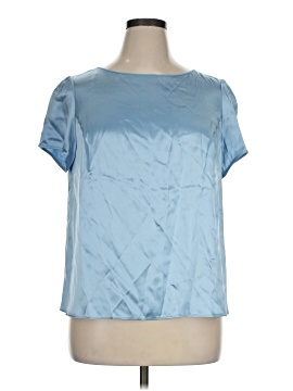 Lafayette 148 New York Short Sleeve Silk Top (view 1)