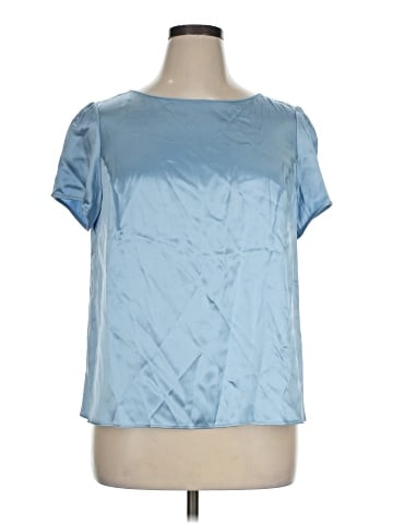 Lafayette 148 New York Short Sleeve Silk Top (view 1)