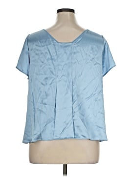 Lafayette 148 New York Short Sleeve Silk Top (view 2)