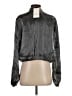 Zara 100% Polyester Metallic Gray Silver Jacket Size S - photo 2