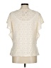 Ruby Rd. Ivory Short Sleeve Blouse Size M - photo 2