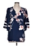 Unbranded Blue 3/4 Sleeve Blouse Size L - photo 1