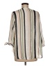 Assorted Brands Stripes Tan 3/4 Sleeve Blouse Size M (petite) - photo 2