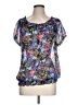 Cato 100% Polyester Blue Short Sleeve Blouse Size L - photo 1