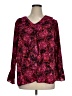 Roz & Ali 100% Polyester Red 3/4 Sleeve Blouse Size 1X - photo 1