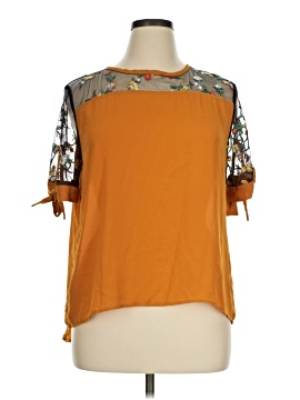 Shein Curve Short Sleeve Blouse