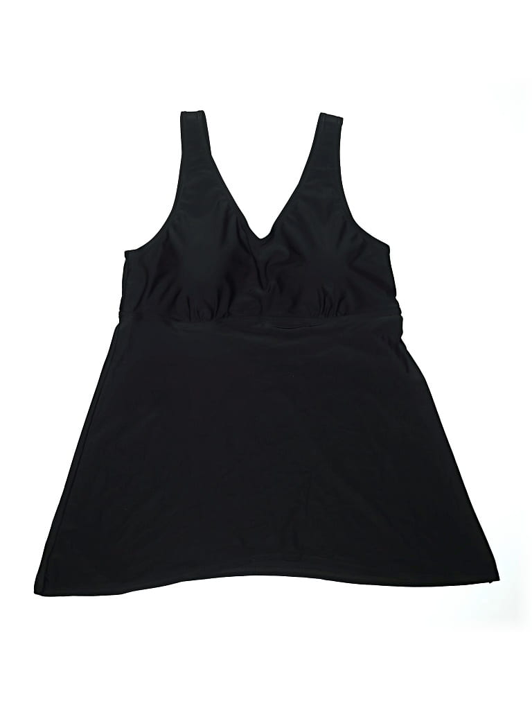 Pre-owned Coldwater Creek Swimsuit Top Black Swimwear