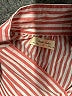 Isabella Sinclair 100% Cotton Stripes Orange Short Sleeve Blouse Size S - photo 7