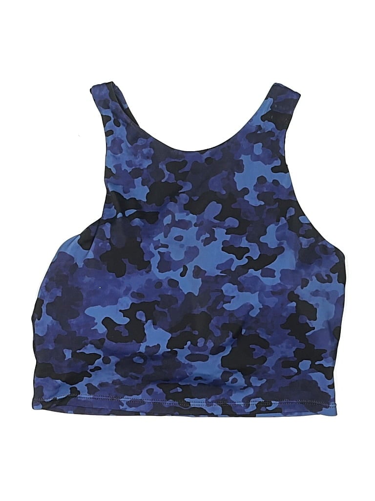 Pre-owned Athleta Swimsuit Top Blue Camo Pattern Swimwear