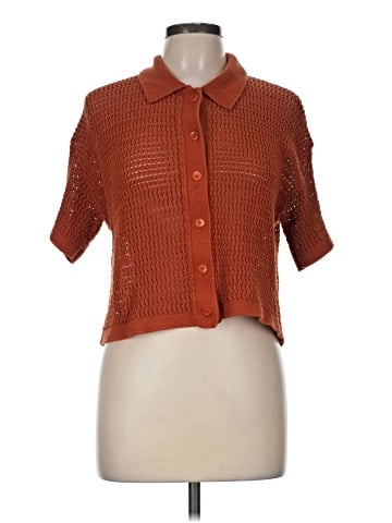 Madewell Crochet Button-Down Sweater Tee (view 1)