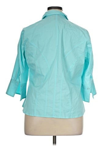 Lane Bryant 3/4 Sleeve Button-Down Shirt (view 2)